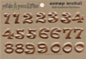 Mini Scrap Metal Numbers - Copper