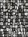 PB - Klistremerker - Alphabet Random Black & White -