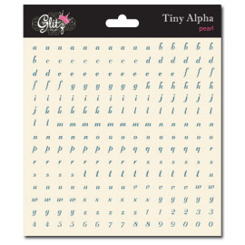 glitz teeny alpha pearl stickers ta3241