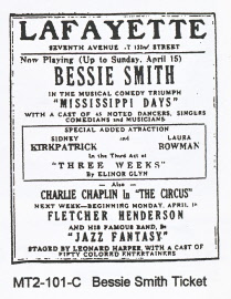 pd - bessie smith ticket