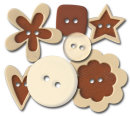 q - buttons brown