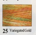 25 Metallic Threads Variegated Gold