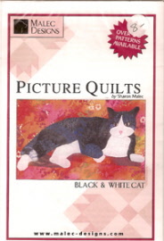 picturequiltsblackandwhitecat